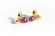 Chia Jewelry輕珠寶設計訂做,14k金石榴石簡約寶石耳環