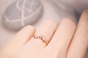 時間之詩-14k玫瑰金石子戒指