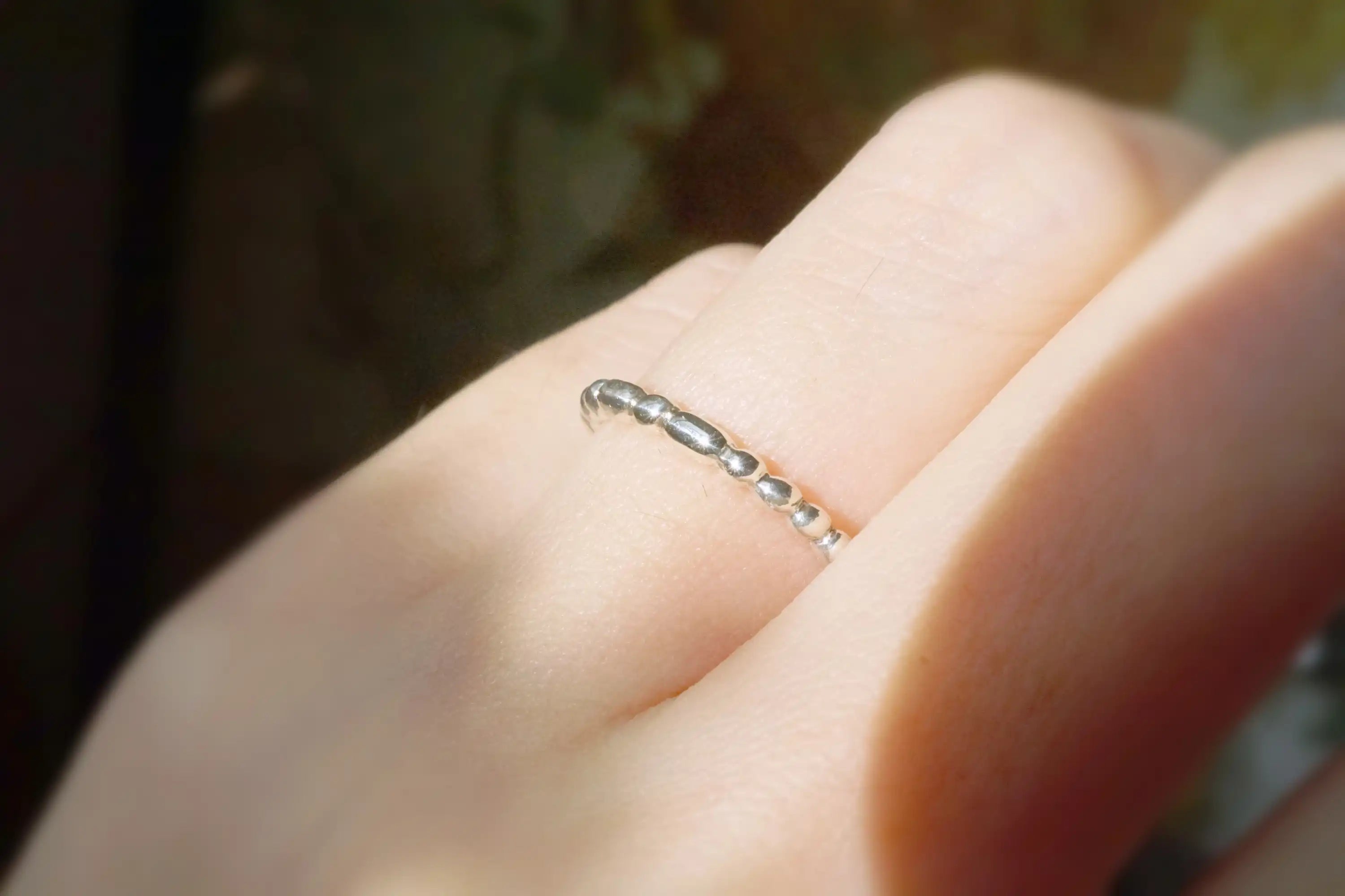 時間之詩-小石子銀線戒/尾戒