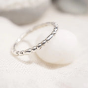 時間之詩-小石子銀線戒/尾戒