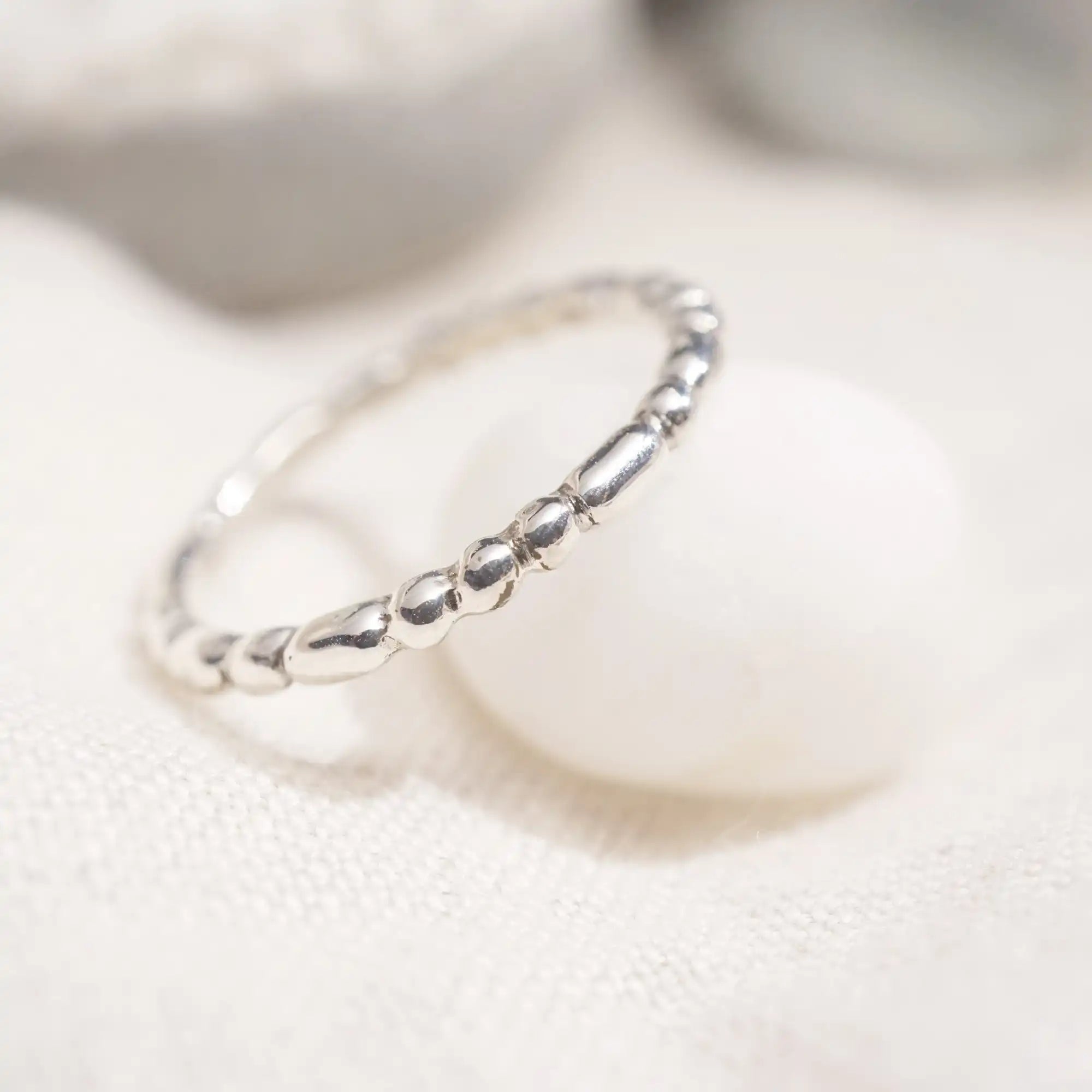 時間之詩-小石子銀線戒/尾戒