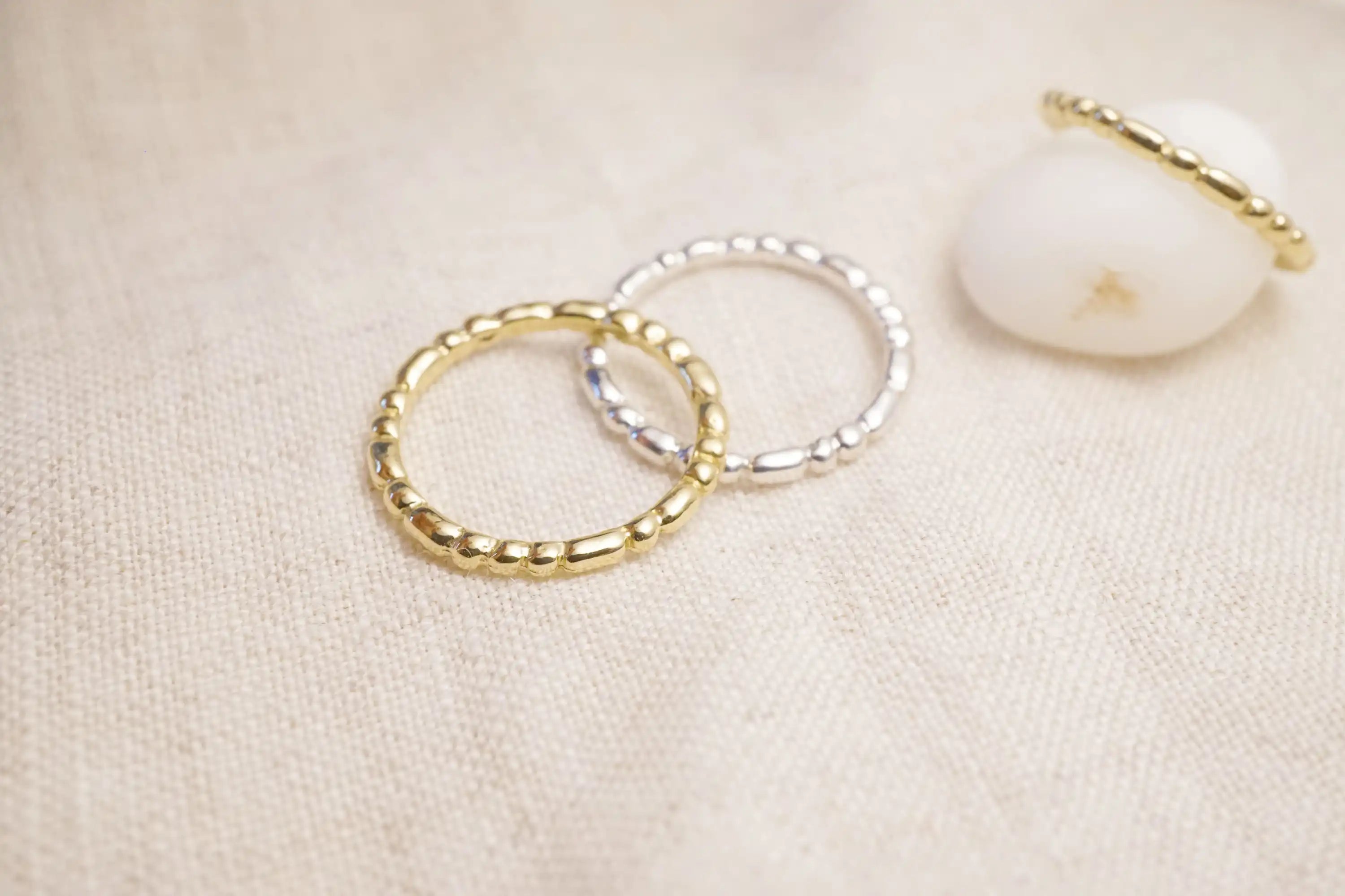 時間之詩-小石子銀線戒/尾戒