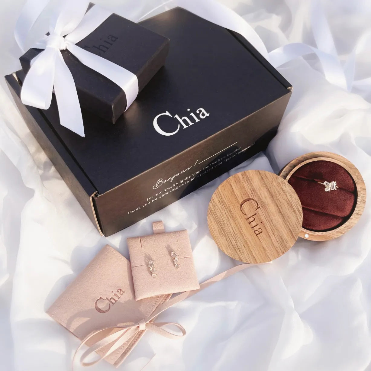 chia jewelry輕珠寶首飾包裝禮盒與木製婚戒盒